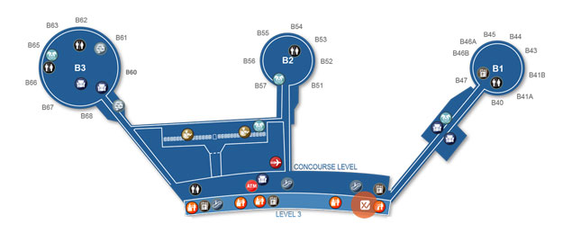 newark terminal B map