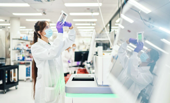 photo of person in lab